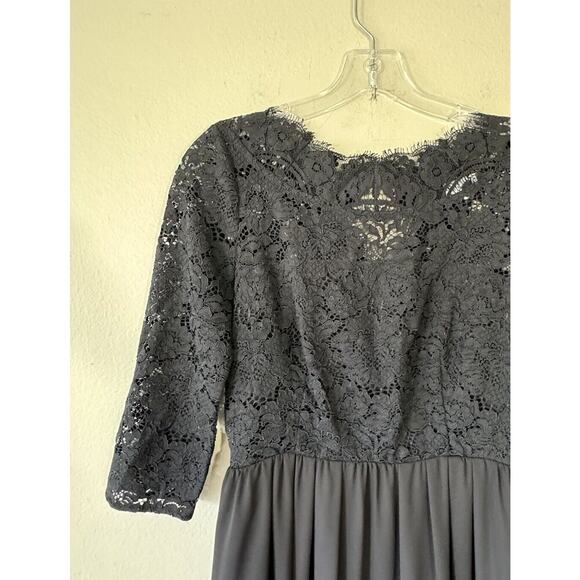 Claudie Pierlot Size 36 Black Lace Dress Open Back Retro Whimsy Goth Parisian - Picture 4 of 12